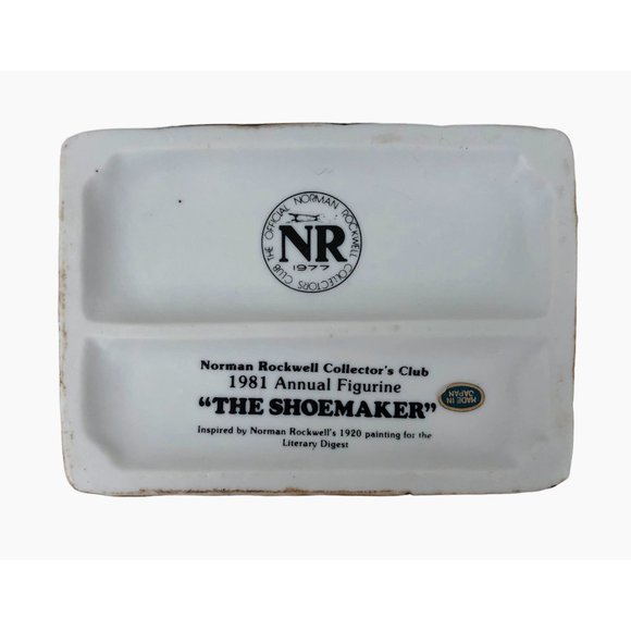 Vintage Normal Rockwell Collectors Club The Shoemaker Annual Figurine Man Girl - Picture 10 of 10